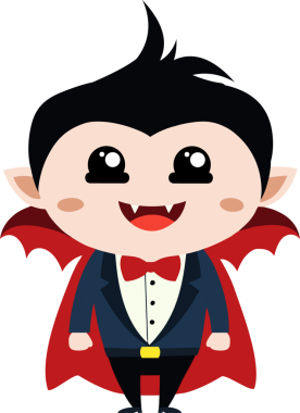 Tatlı ejderha çizgi filmi Cadılar Bayramı, vampir.