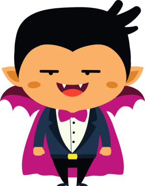 Tatlı ejderha çizgi filmi Cadılar Bayramı, vampir.