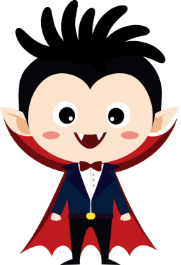 Tatlı ejderha çizgi filmi Cadılar Bayramı, vampir.