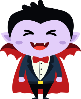 Tatlı ejderha çizgi filmi Cadılar Bayramı, vampir.