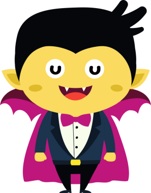 Tatlı ejderha çizgi filmi Cadılar Bayramı, vampir.