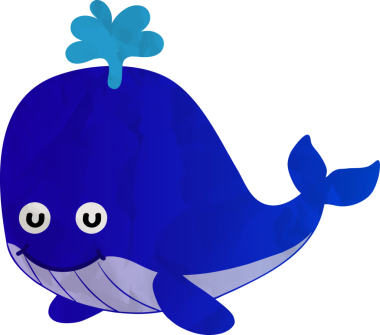 vektör karikatürü komik şirin balina