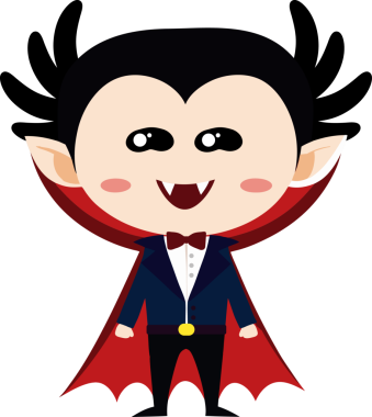 Tatlı ejderha çizgi filmi Cadılar Bayramı, vampir.