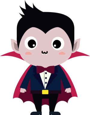 Tatlı ejderha çizgi filmi Cadılar Bayramı, vampir.