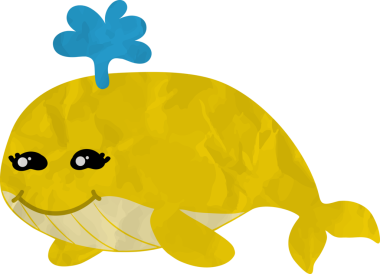 Denizin arka planında mavi gözlü sevimli sarı kaplumbağa. vektör illüstrasyonu