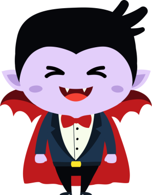 Tatlı ejderha çizgi filmi Cadılar Bayramı, vampir.