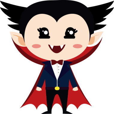 Tatlı ejderha çizgi filmi Cadılar Bayramı, vampir.