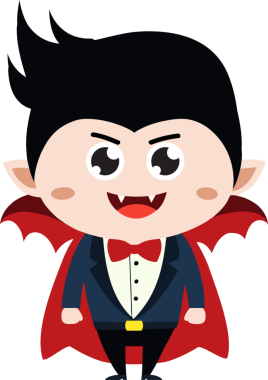 Tatlı ejderha çizgi filmi Cadılar Bayramı, vampir.