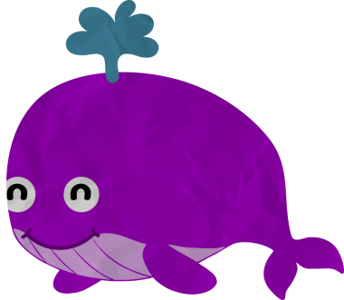 mor ahtapot çizgi film vektör çizimi.