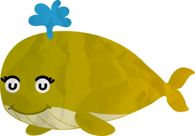 karikatür balığı, beyaz arkaplanda resimleme