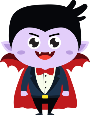 Tatlı ejderha çizgi filmi Cadılar Bayramı, vampir.