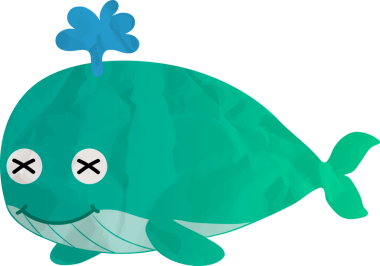 Çizgi film sevimli komik balığın vektör çizimi