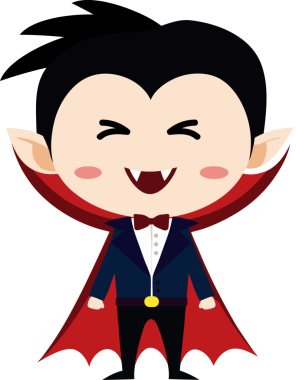 Tatlı ejderha çizgi filmi Cadılar Bayramı, vampir.