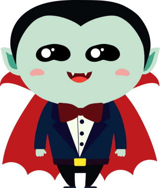 Tatlı ejderha çizgi filmi Cadılar Bayramı, vampir.