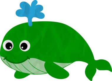 Tatlı balina çizgi filmi, deniz hayvanı.