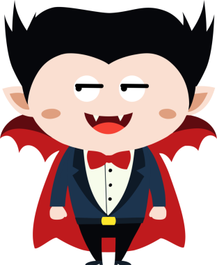 Tatlı ejderha çizgi filmi Cadılar Bayramı, vampir.