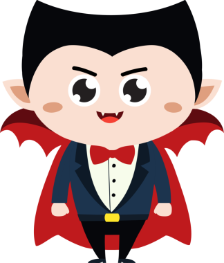 Tatlı ejderha çizgi filmi Cadılar Bayramı, vampir.