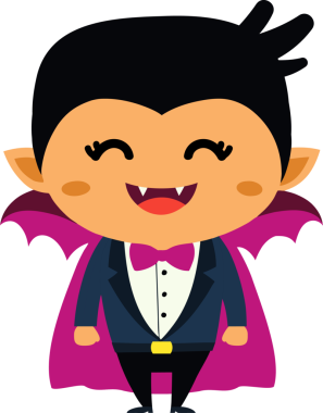 Tatlı ejderha çizgi filmi Cadılar Bayramı, vampir.