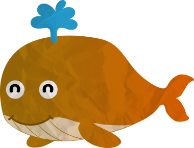 beyaz arkaplanda çizgi film balığı