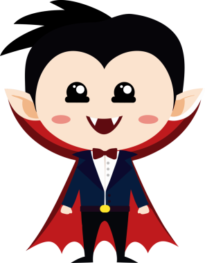 Tatlı ejderha çizgi filmi Cadılar Bayramı, vampir.