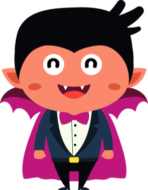 Tatlı ejderha çizgi filmi Cadılar Bayramı, vampir.