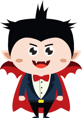 Tatlı ejderha çizgi filmi Cadılar Bayramı, vampir.