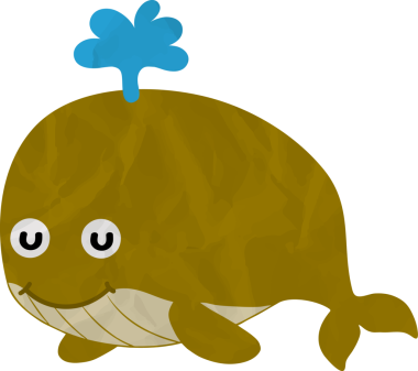 Tatlı balina çizgi filmi, deniz hayvanı.