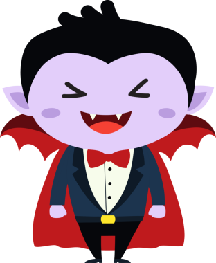 Tatlı ejderha çizgi filmi Cadılar Bayramı, vampir.