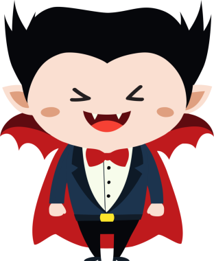 Tatlı ejderha çizgi filmi Cadılar Bayramı, vampir.