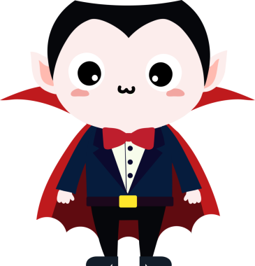 Tatlı ejderha çizgi filmi Cadılar Bayramı, vampir.