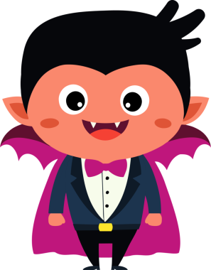 Tatlı ejderha çizgi filmi Cadılar Bayramı, vampir.