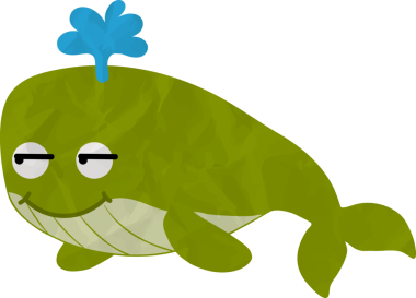 Tatlı balina çizgi filmi, deniz hayvanı.