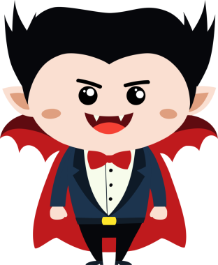 Tatlı ejderha çizgi filmi Cadılar Bayramı, vampir.