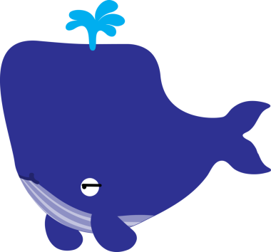 mavi balina, vektör, renk çizimi