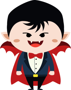 Tatlı ejderha çizgi filmi Cadılar Bayramı, vampir.