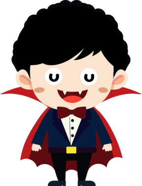 Tatlı ejderha çizgi filmi Cadılar Bayramı, vampir.