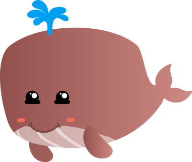 Sevimli balina karikatür vektör çizim