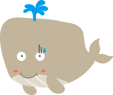 Tatlı balina çizgi filmi, deniz hayvanı.