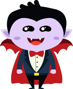 Tatlı ejderha çizgi filmi Cadılar Bayramı, vampir.