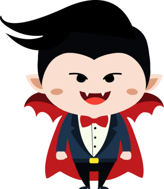 Tatlı ejderha çizgi filmi Cadılar Bayramı, vampir.