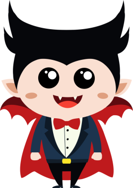 Tatlı ejderha çizgi filmi Cadılar Bayramı, vampir.