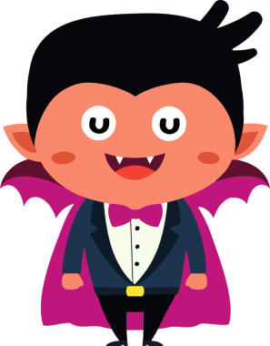 Tatlı ejderha çizgi filmi Cadılar Bayramı, vampir.