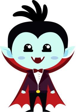 Tatlı ejderha çizgi filmi Cadılar Bayramı, vampir.