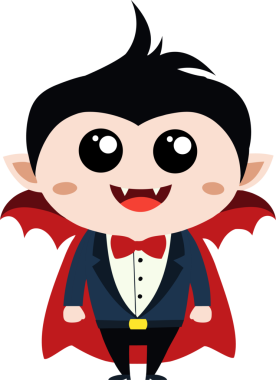 Tatlı ejderha çizgi filmi Cadılar Bayramı, vampir.