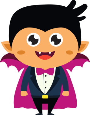 Tatlı ejderha çizgi filmi Cadılar Bayramı, vampir.