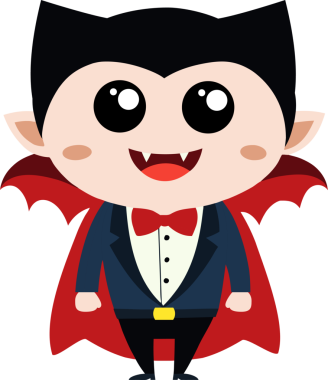 Tatlı ejderha çizgi filmi Cadılar Bayramı, vampir.