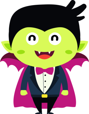 Tatlı ejderha çizgi filmi Cadılar Bayramı, vampir.