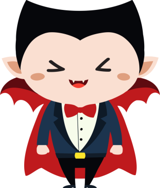 Tatlı ejderha çizgi filmi Cadılar Bayramı, vampir.