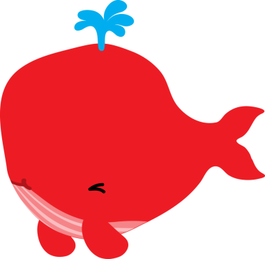 Beyaz arka planda sevimli kırmızı fil