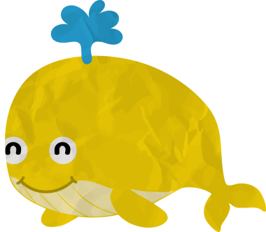 Sarı bir balığın karikatür çizimi